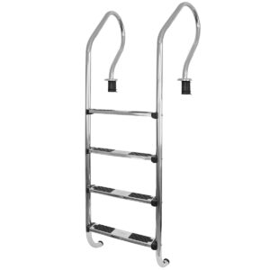 ESCALERA CONFORT 4 PELDAÑOS ACERO 107002 INOX AISI VULCANO