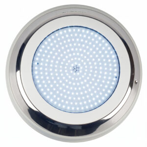 FOCO PISCINA PLANO ACERO YUKON LED 20W BLANCO LUZ FRIA CON PANEL DE RESINA
