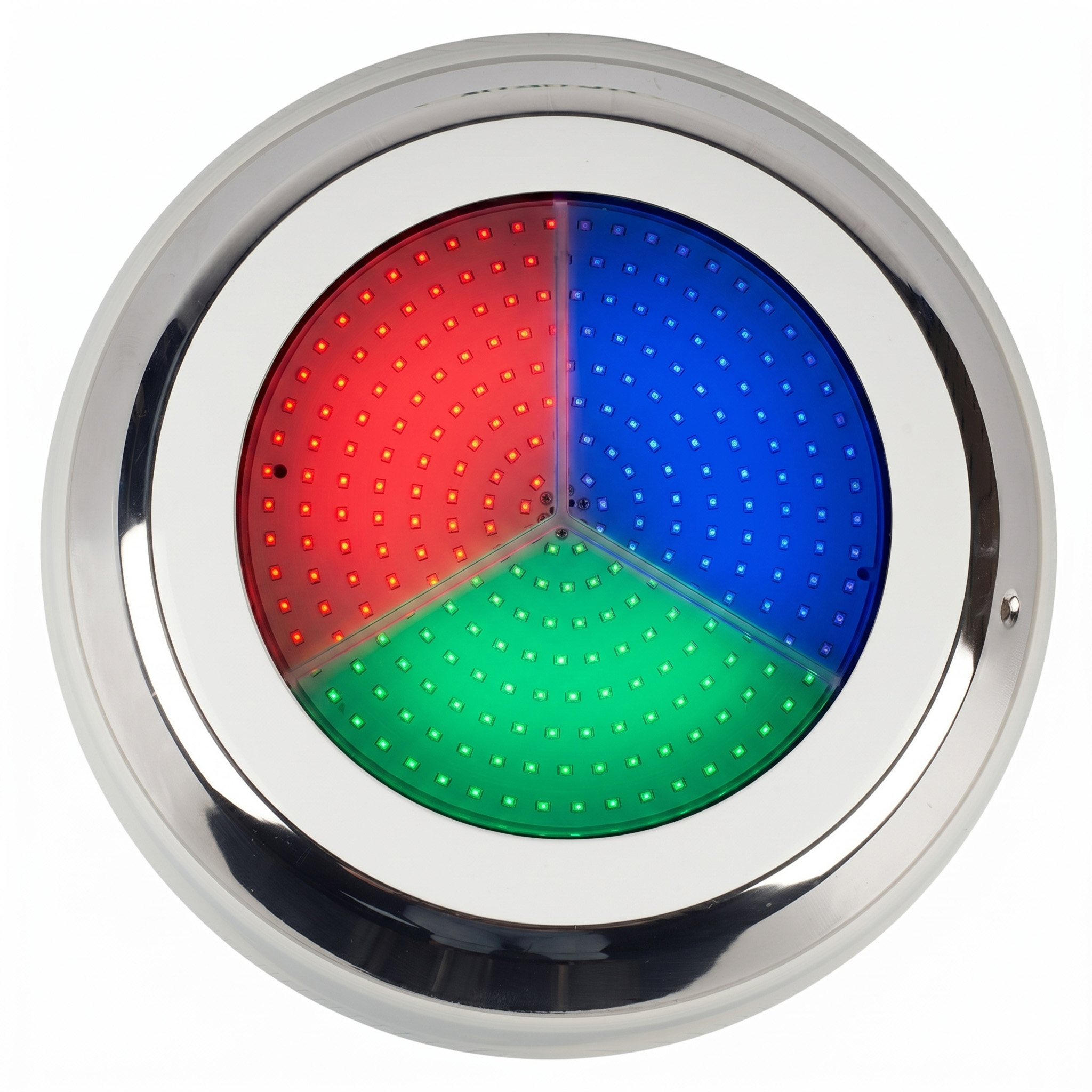 FOCO PISCINA PLANO ACERO YUKON LED 20W 12V RGB (COLORES) CON PANEL DE RESINA