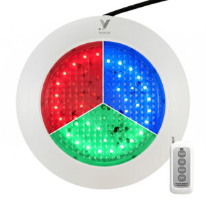 FOCO PISCINA PLANO YUKON LED 18W 12V RGB (COLORES) C/REMOTO