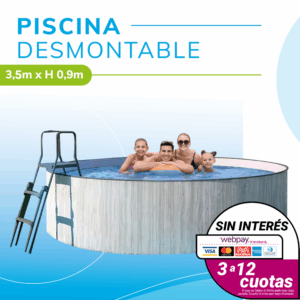 PISCINA DESMONTABLE REDONDA ∅ 3,5M YUKON