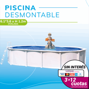 PISCINA DESMONTABLE OVALADA 6,1x3,6MT YUKON