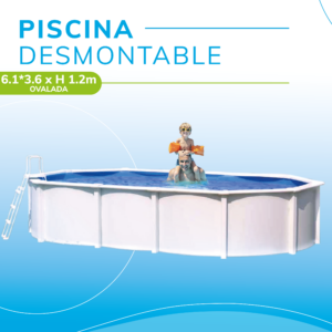 PISCINA DESMONTABLE OVALADA 6,1x3,6MT YUKON