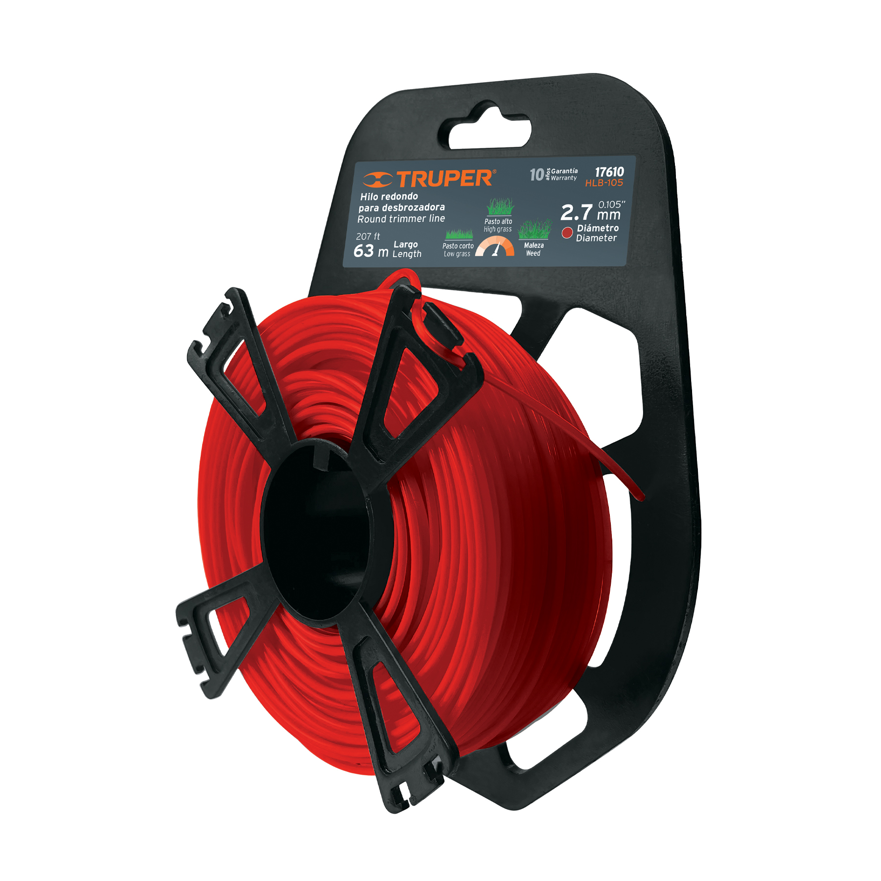 NYLON P/DESBROZADORA 2.7MM ROLLO 63MT HLB-105 TRUPER