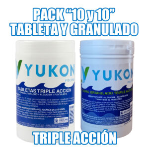 CLORO TABLETA/GRANULADO TRIPLE ACCIÓN PACK 10 Y 10 KG