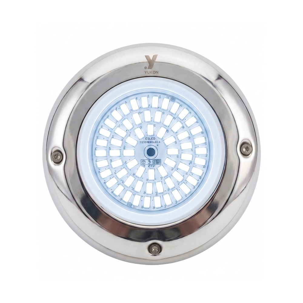 FOCO PISC MINI BLANCO FRIO 6W ARO ACERO YUKON